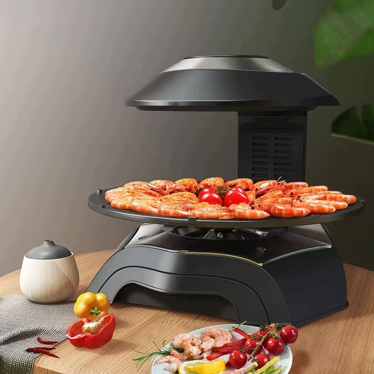 Multifunctional Electric Smokeless Home Grill