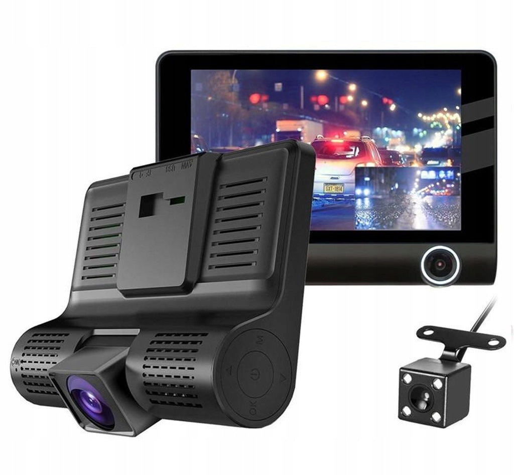 Multifunctional Full HD driving recorder – 3 cameras and reversing support Manufacturer code ttst2042