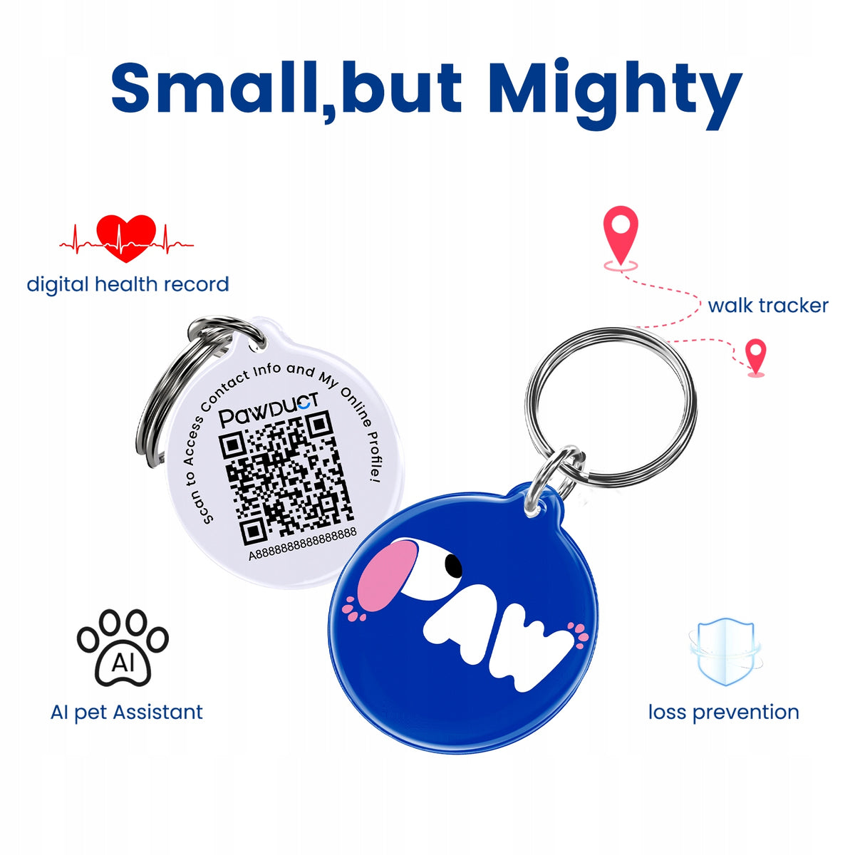 Multifunctional Lanyard Dog Address Card QR Black Manufacturer code PD-CHL-L201T-BLM