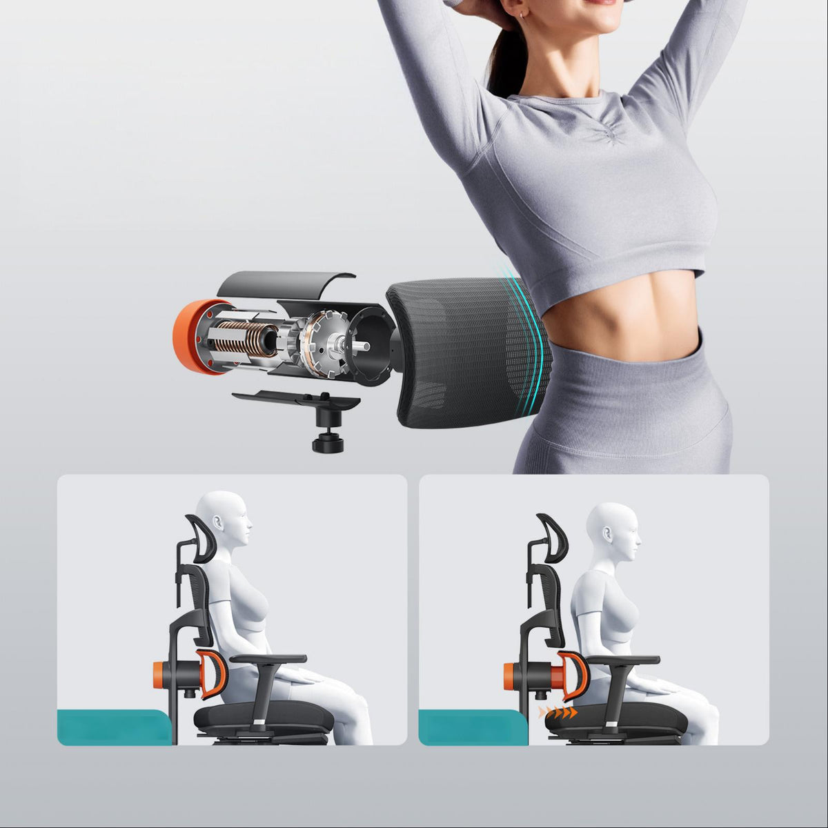 Multifunctional Recreation and Office Chair Newtral NT002B 2D Headrest Brand no brand