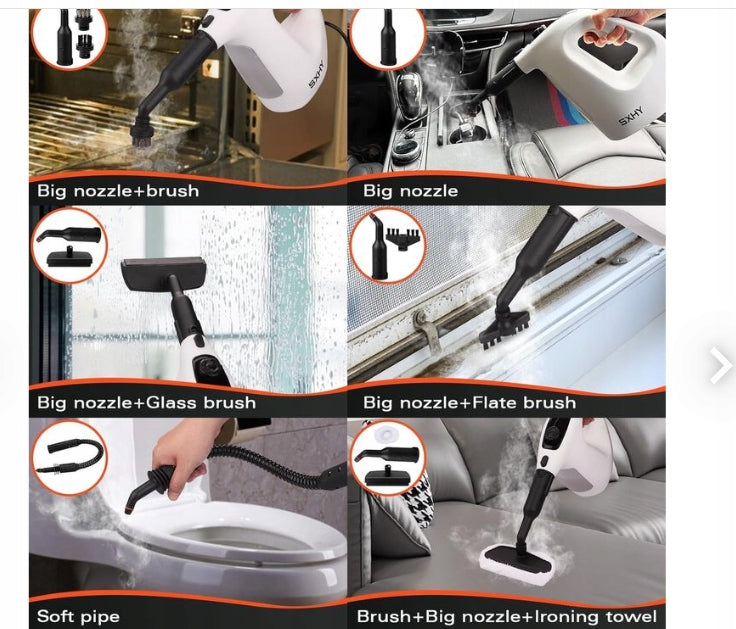 Multifunctional Steam Cleaner SXHY CB-09A 1400 W Manual Set of 11 Accessories Packaging status original