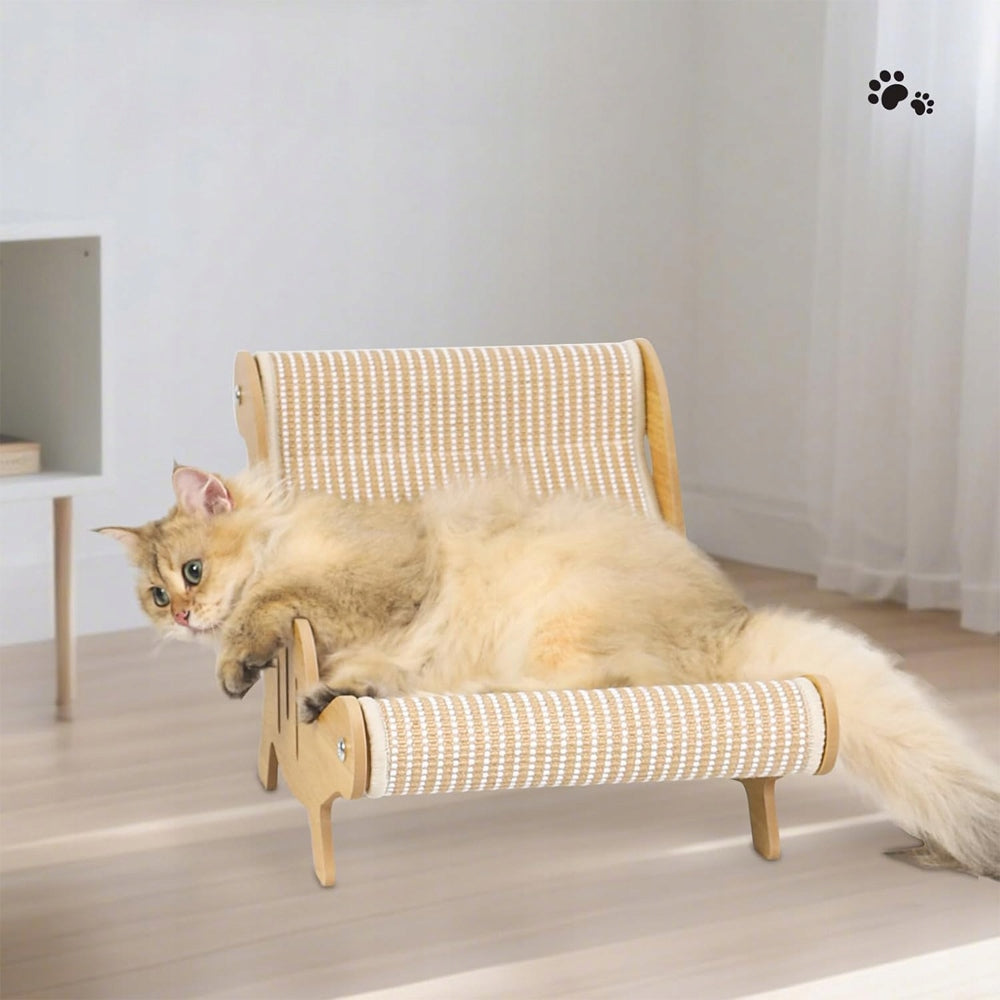 Multifunctional Wooden Scratcher - Sisal Domestic Cat Ropes Cat Lounger Shape corner