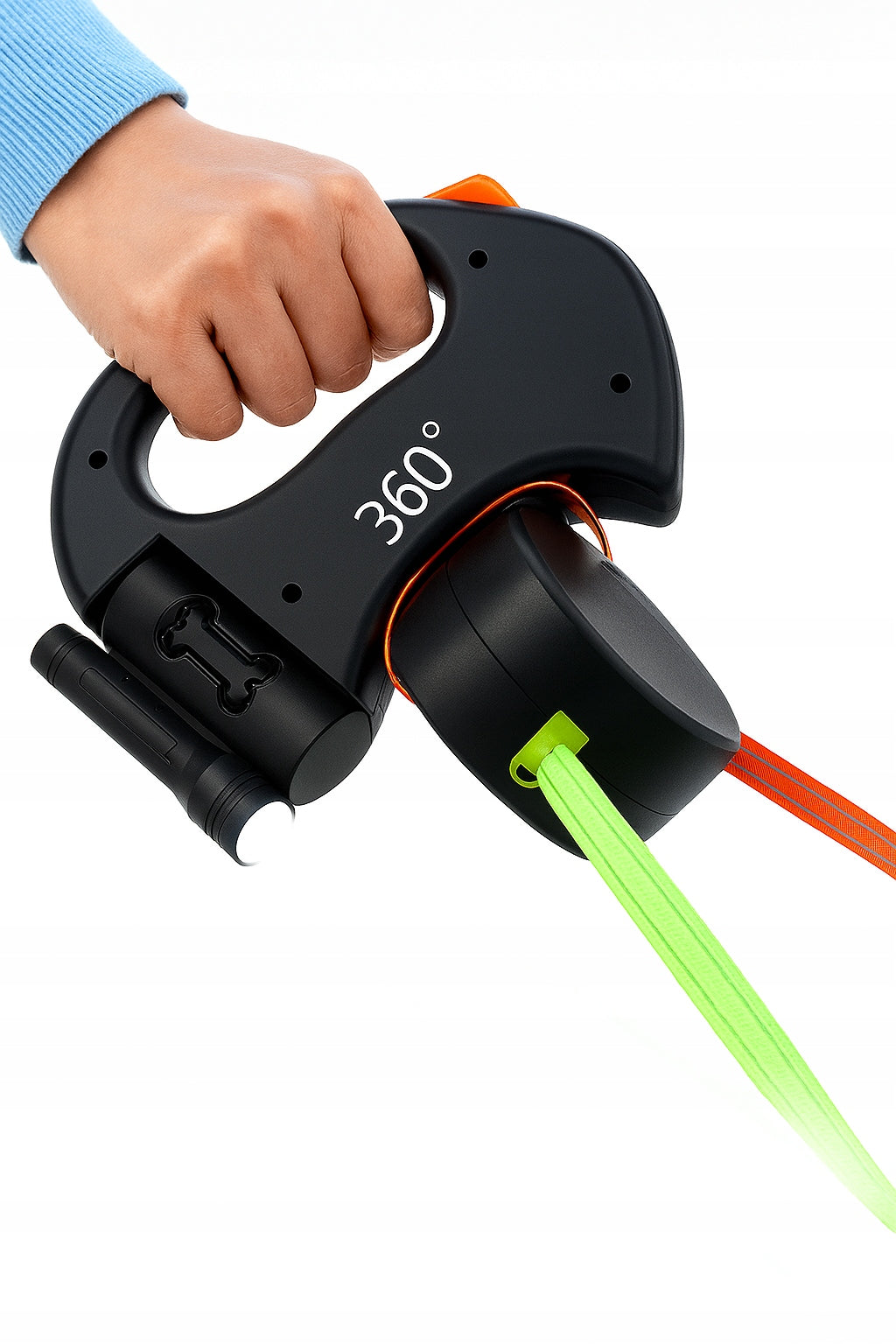 Multifunctional automatic leash for two dogs, cats with flashlight + FREEBIE Maximum leash length 3 m