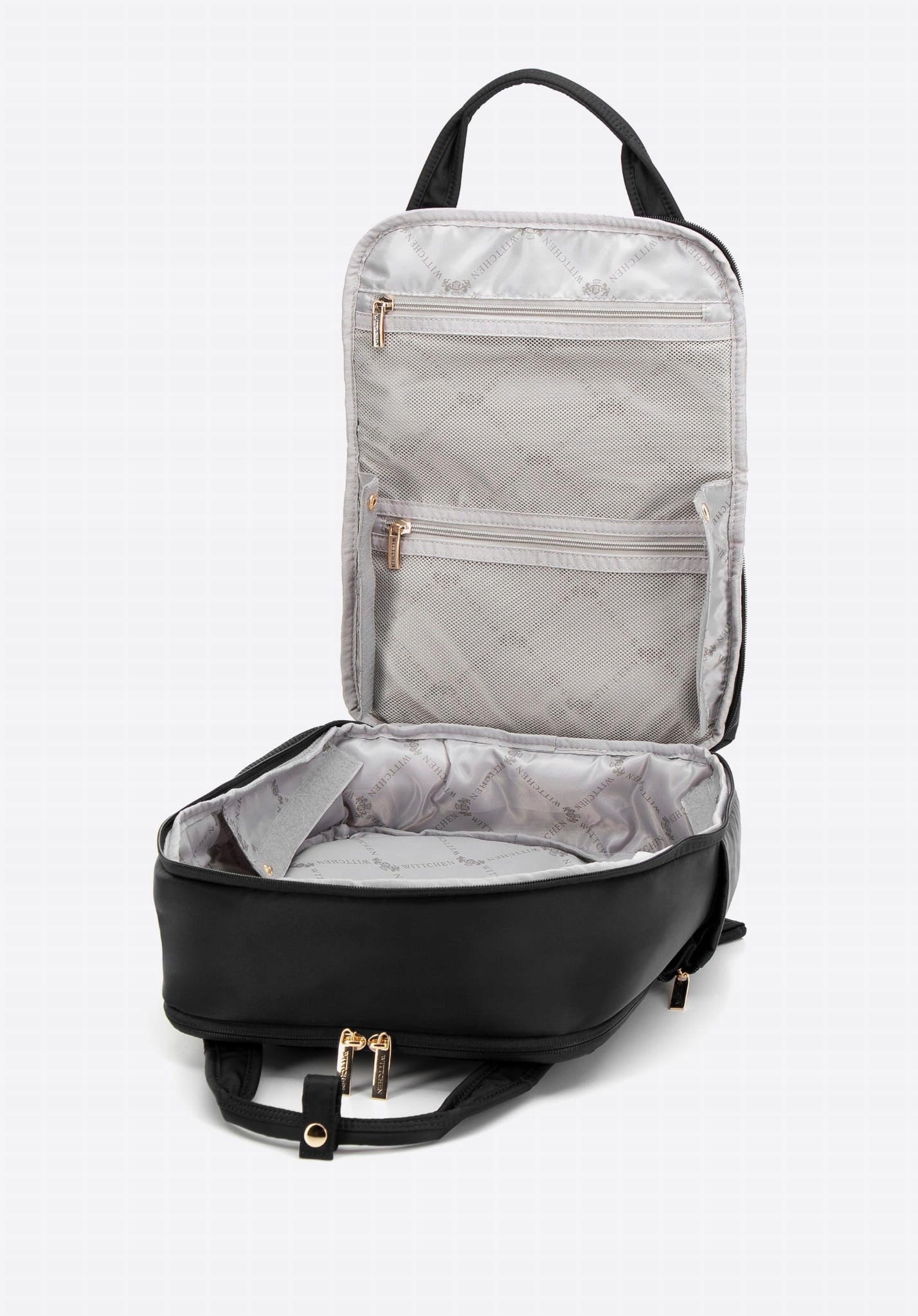 Multifunctional black backpack for airplane WITTCHEN 29-3P-201-10 Ryanair Brand WITTCHEN
