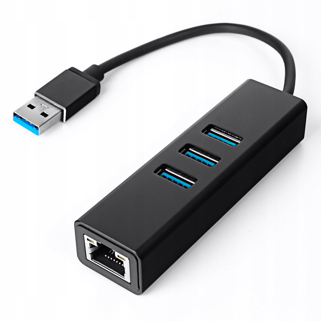 Multiport USB 3.0 3xUSB + RJ45 Spacetronik SPU-M07 adapter black