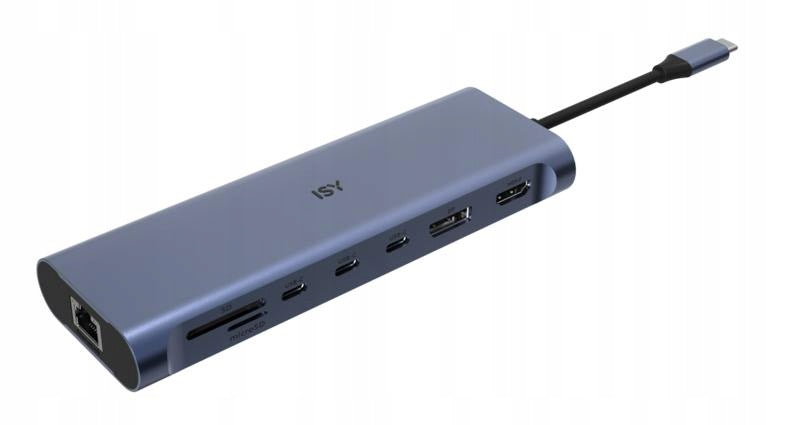 Multiport adapter ISY IAD-1036 13in1 USB-C - 4x USB-A/3x USB-C/HDMI/DP