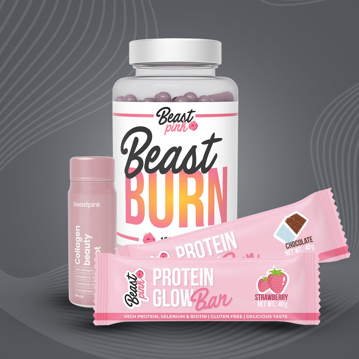 Multipurpose capsules BeastPink Beast Burn natural flavour 150 g 120 pcs. Brand BeastPink