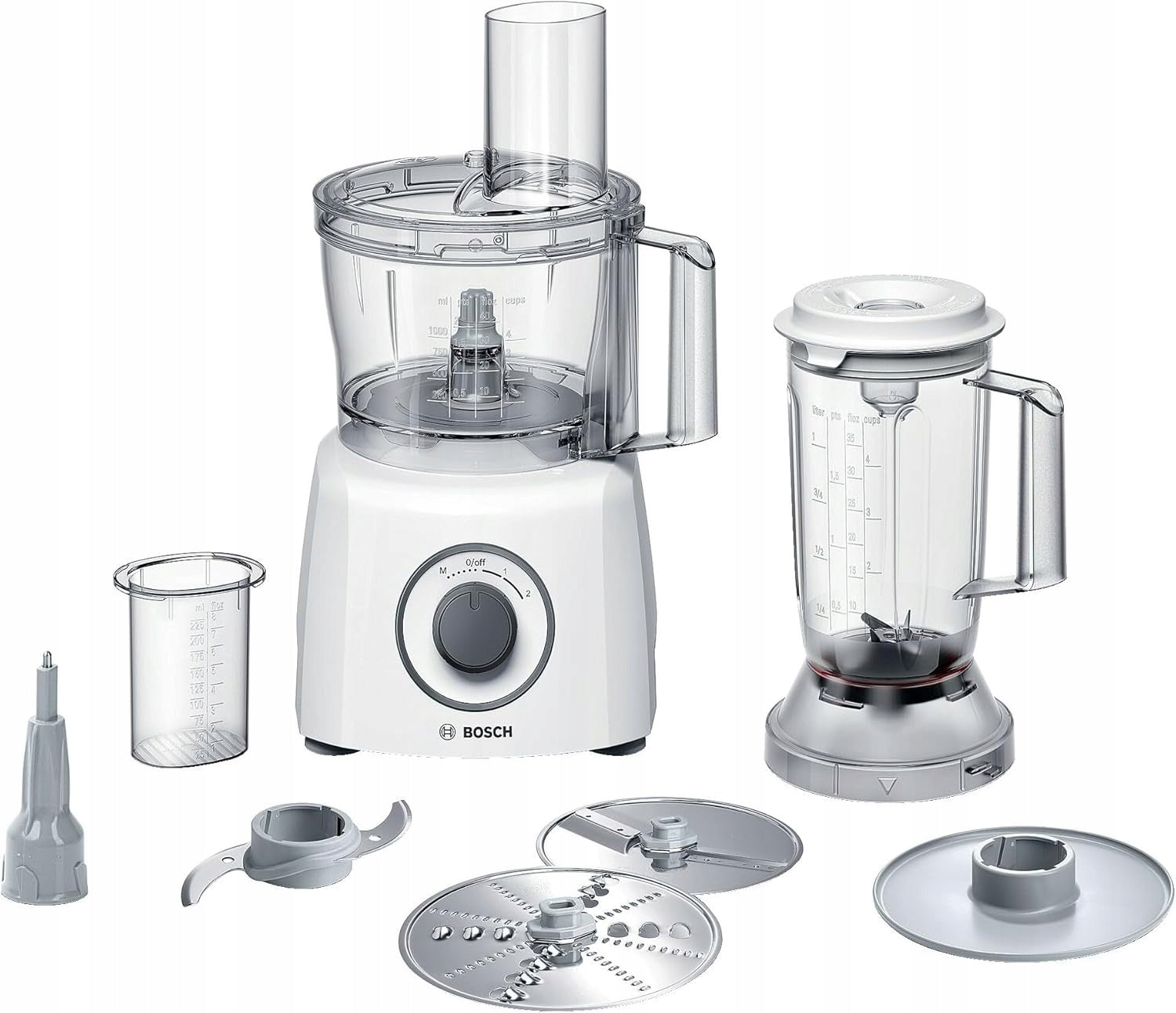 Multipurpose food processor Bosch 2,3l 800W for grinding, slicing, friction