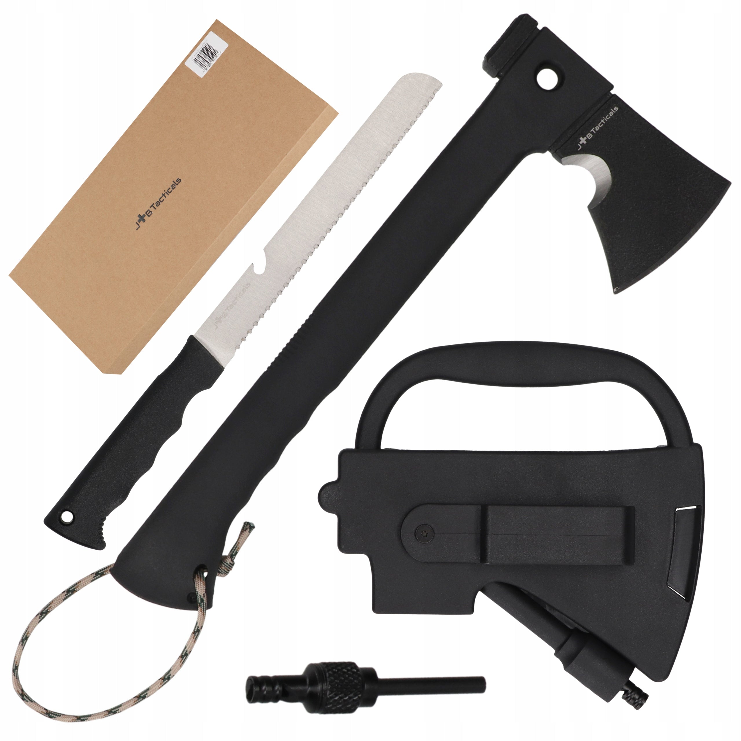 Multitool AXE 7in1 SURVIVAL Knife hammer flint hammer set