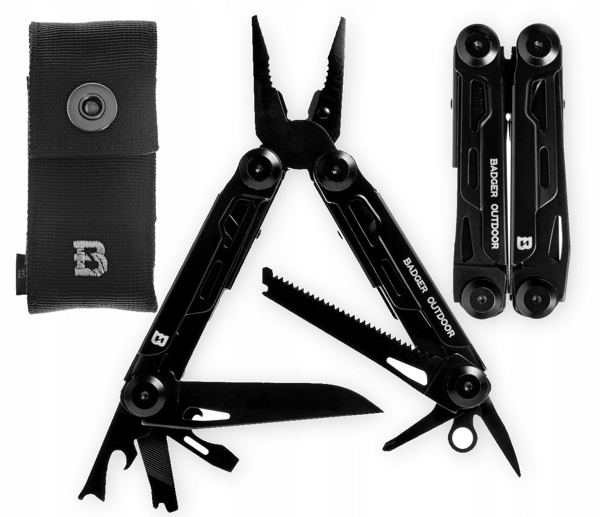 Multitool Multifunctional Survival Tool EDC Badger Outdoor Thorn Black