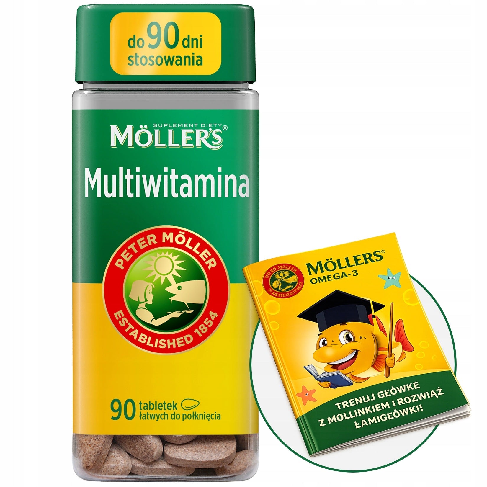 Multivitamin MÖLLER'S VMS Wit A D E K C Magnesium Zinc Copper Minerals 90 pcs.