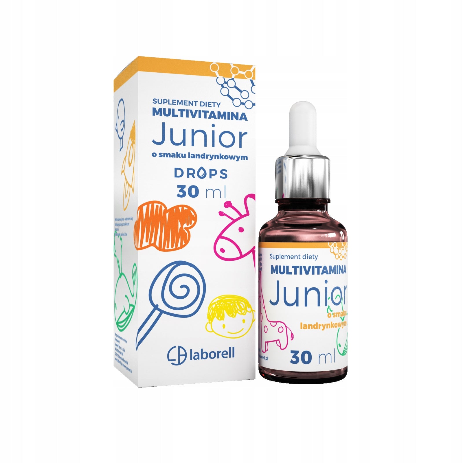 Multivitamin drops FOR CHILDREN - natural drops 30ml Laborell Packaging status original