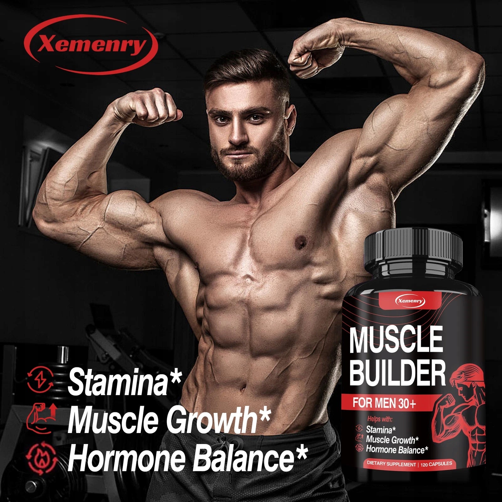 Muscle Builder – Ashwagandha, Tribulus – Supports muscle growth and increases s Expiration date at least 1 year from the date of purchase