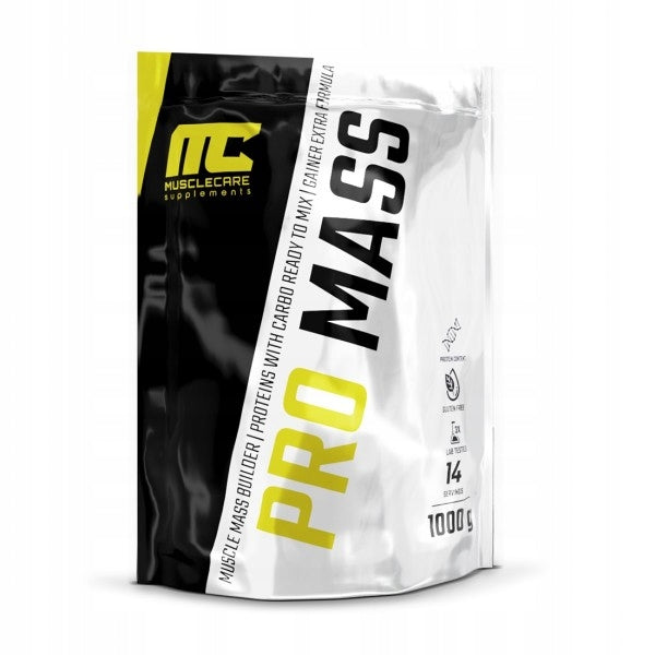 Muscle Care Pro Mass 1000g Chocolate Packaging status original