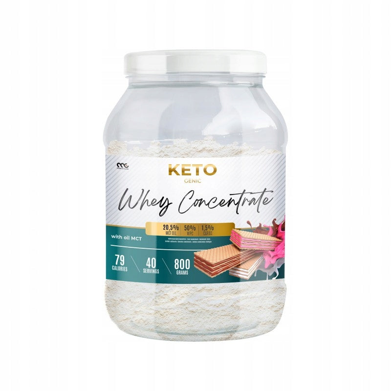 Muscle Clinic KETO WHEY Concentrate WPC Oil MCT Wafer Vitamins 800g Packaging status original