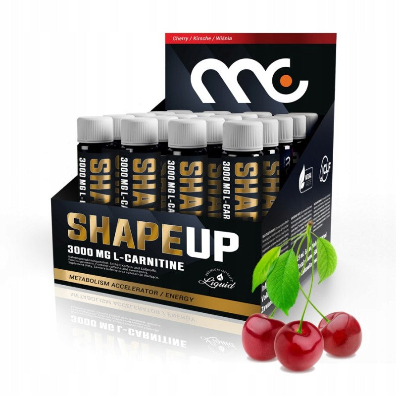 Muscle Clinic ShapeUp 20x25ml cherry flavor 25 ml 20 pcs. L-CARNITINE Expiration date at least 1 year from the date of purchase