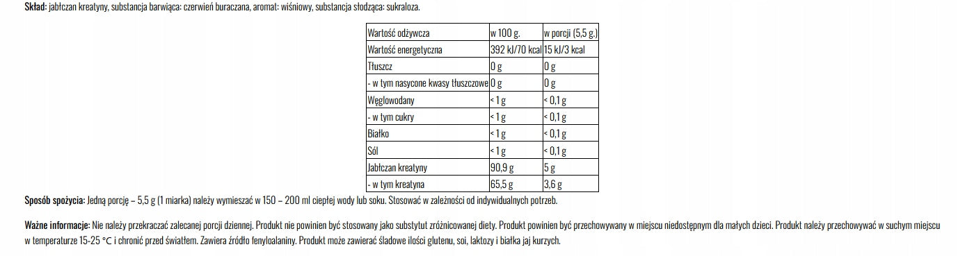 Muscle Clinic TCM 330g Creatine malate strength energy CM3 Manufacturer code 4260349717182