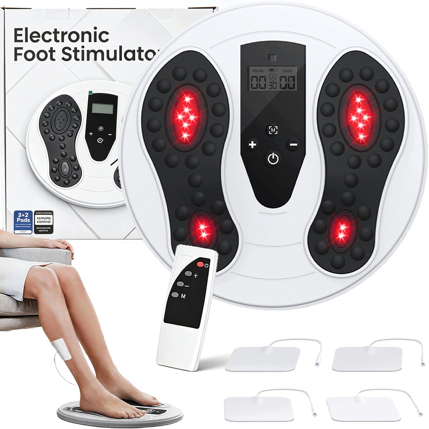 Muscle Electrostimulator Mat Foot Massager TENS EMS 2in1 For Acupressure Pilot