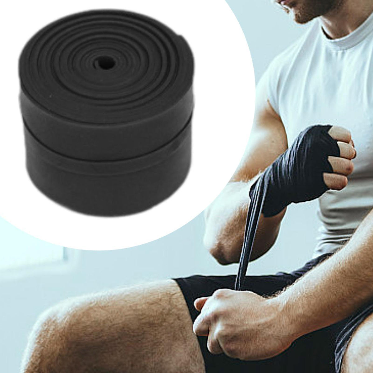 Muscle Floss Bands, Exercise Wraps for Muscle Compression, 1 Roll Black