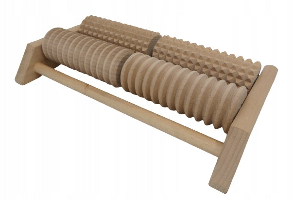 Muscle Massage Receptor Wood Quadruple Roller Color brown