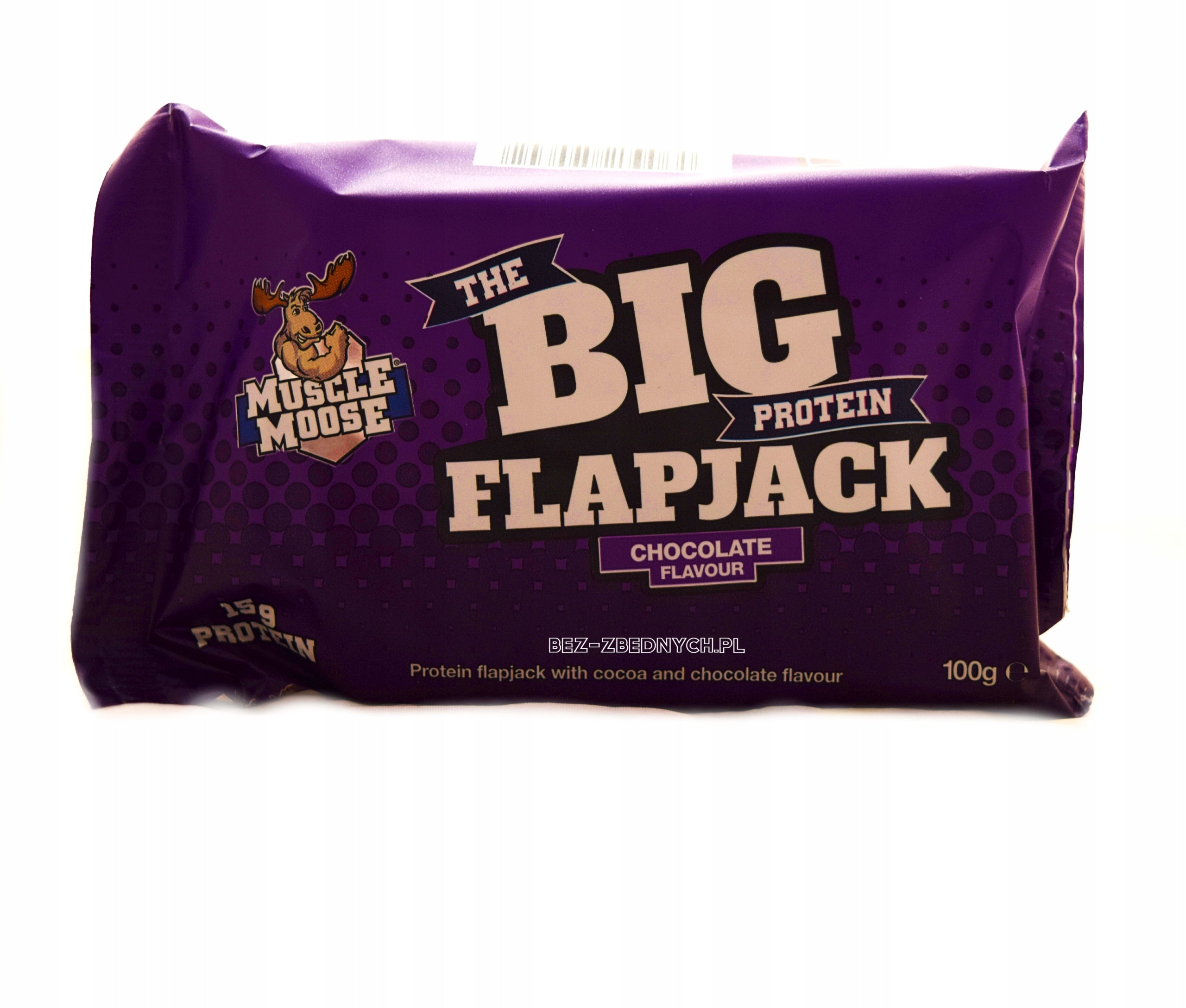 Muscle Moose The Big Protein Flapjack 100g ENERGY CAKE OAT BAR CHOCO