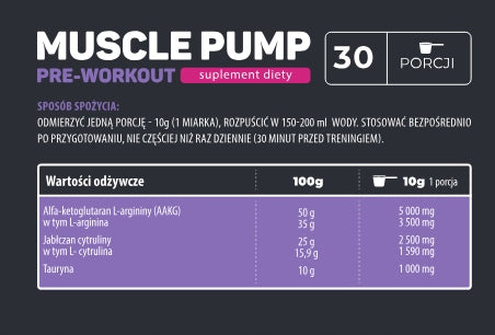 Muscle Pump Pre-Workout cola 300g Endorfina.shop Expiration date at least 1 year from the date of purchase