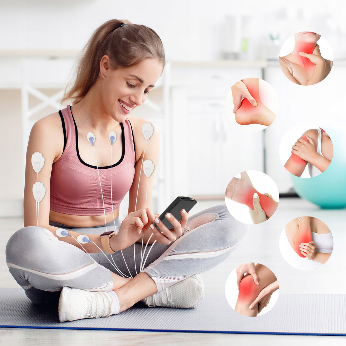 Muscle and Nerve Electrostimulator for Shoulder/Back/ Waist Pain,TENS EMS NASSAGE Medical device no