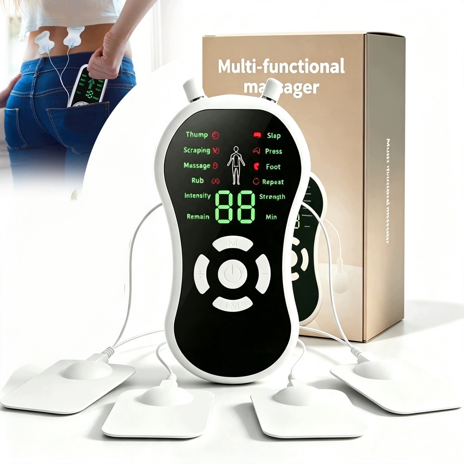 Muscle and nerve electrostimulator TENS EMS MASSAGE 8 programs 30 LEVELS