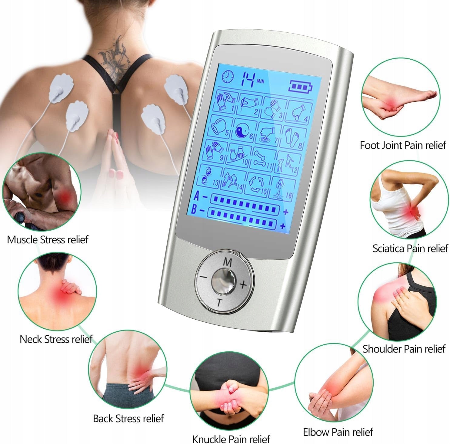 Muscle electrostimulator AS1080-16AB universal size