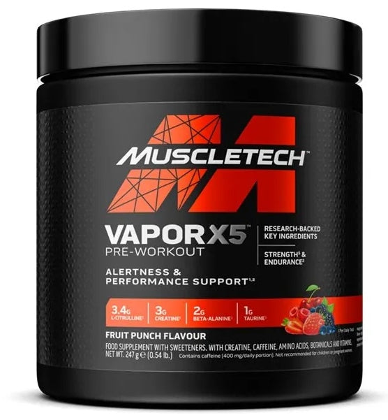 MuscleTech Pre-workout Vapor X5 Fruit Punch 247g CITRULLINE PRE-WORKOUT