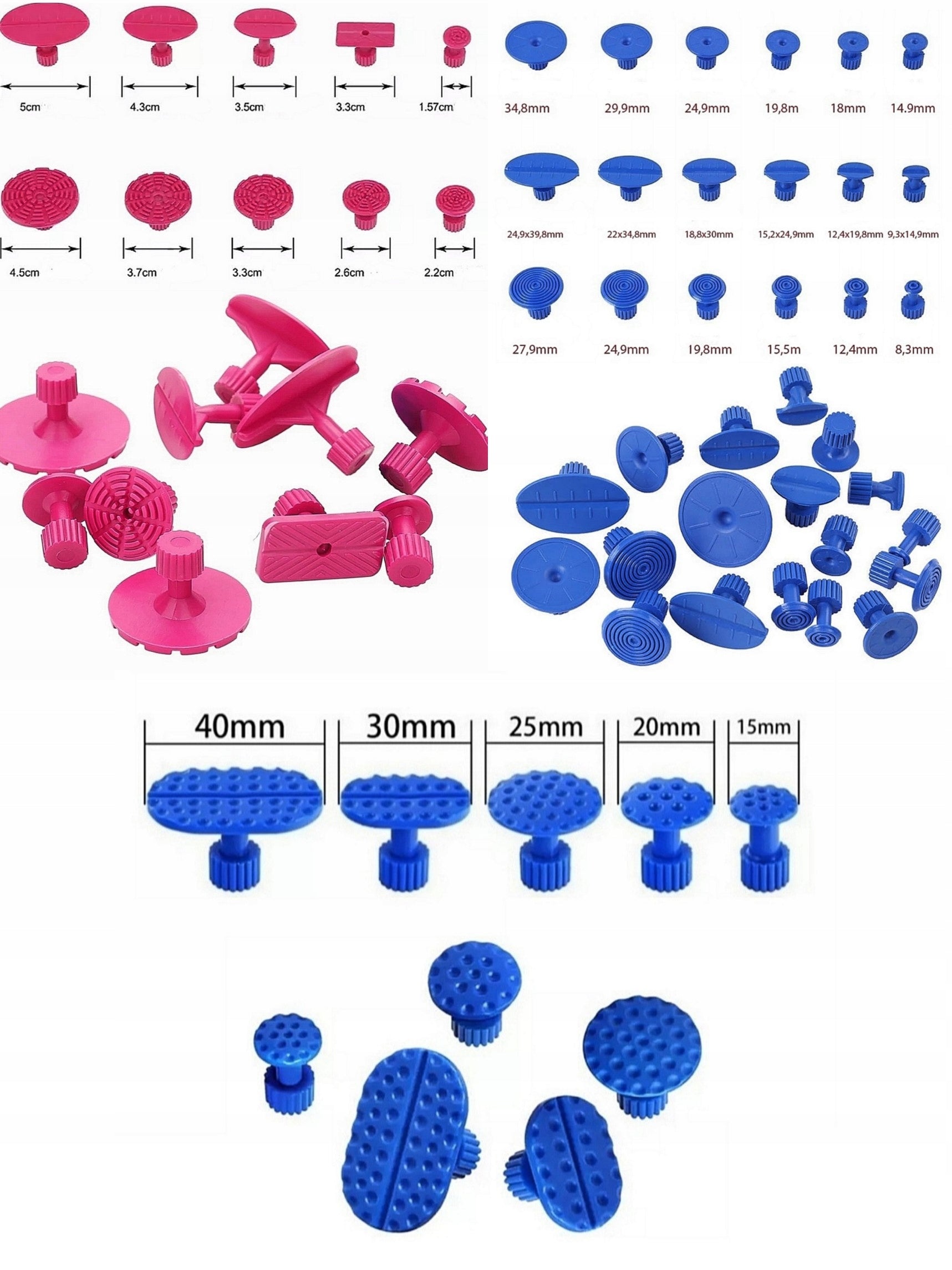 Mushroom adapters pdr blue black for pulling out body dents Brand Super PDR
