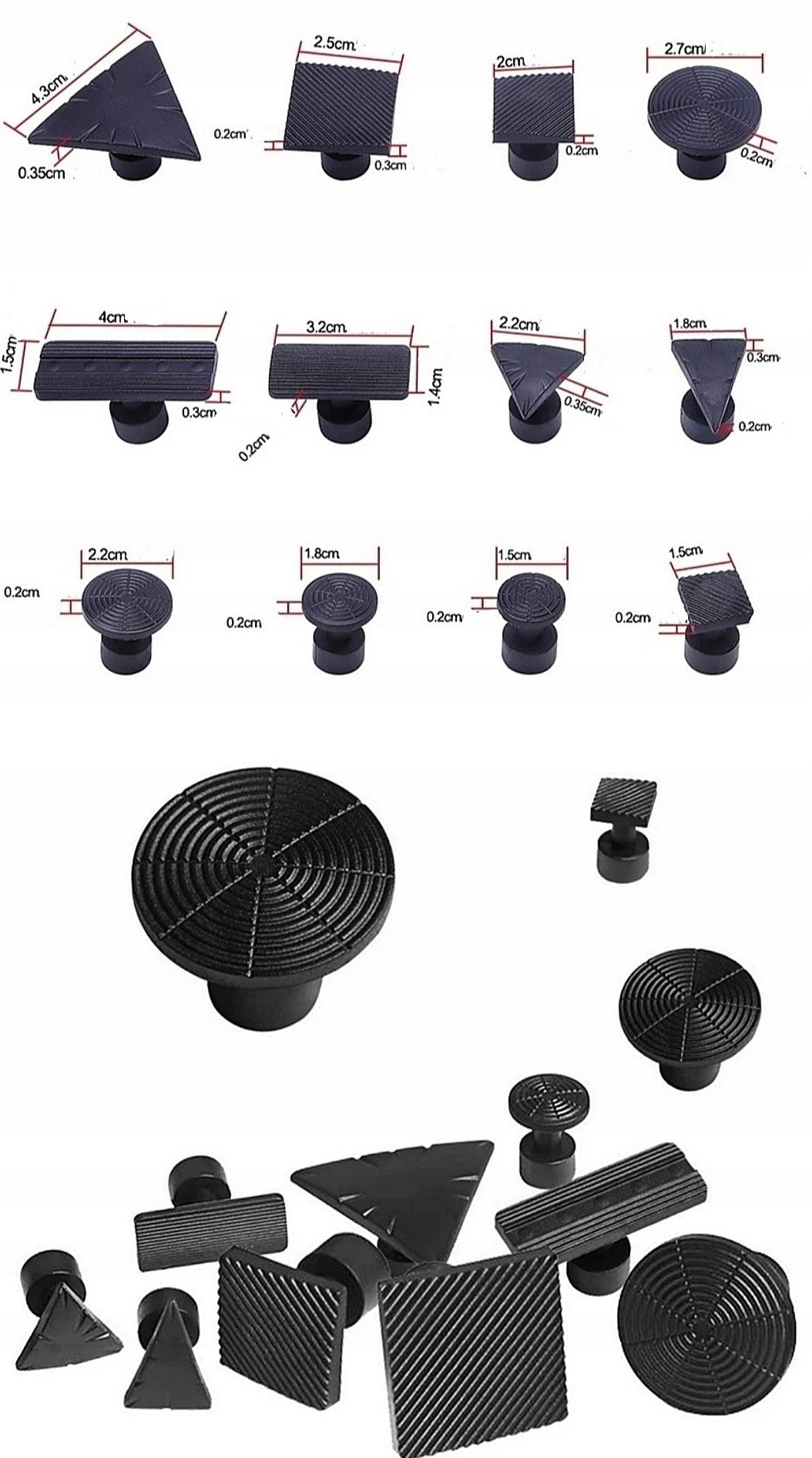 Mushroom adapters tipy pdr dent removal kit 21 pcs Brand Super PDR