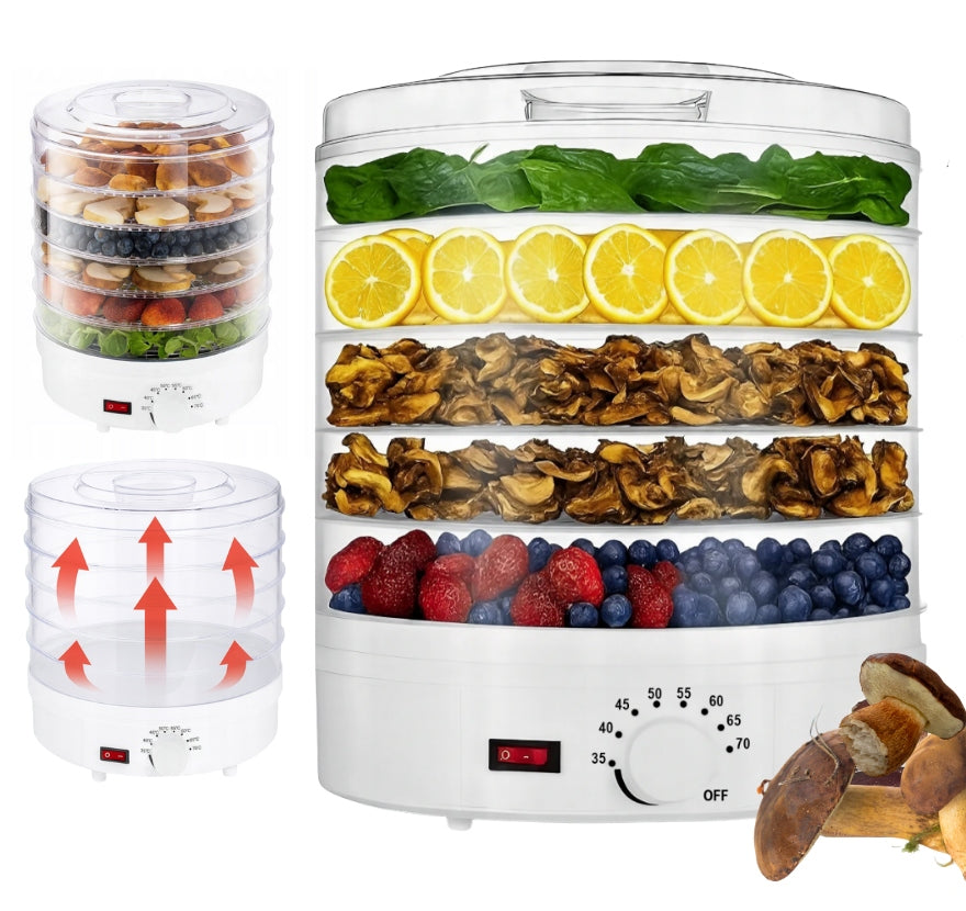 Mushroom and Fruit Food Dryer 5 Levels with Thermocouple + FREEBIE