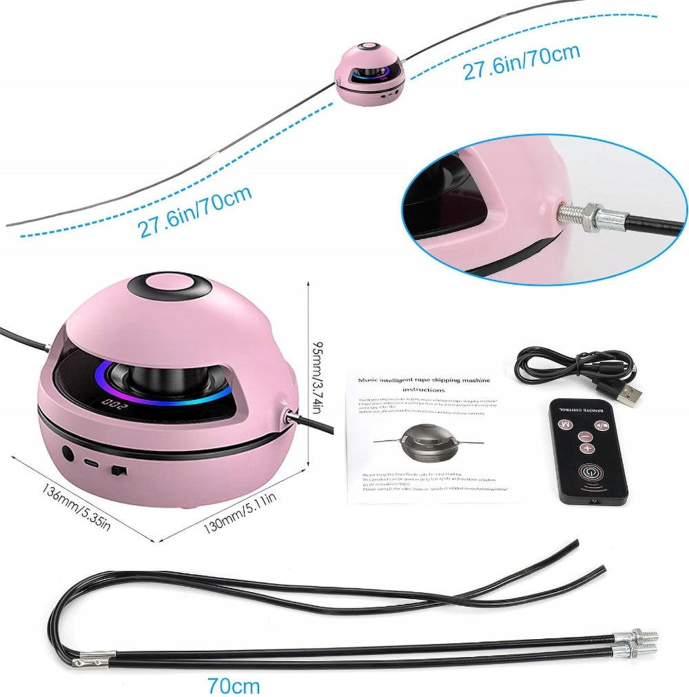Music Smart Automatic Electric Bluetooth Jump Rope Pink Brand no brand