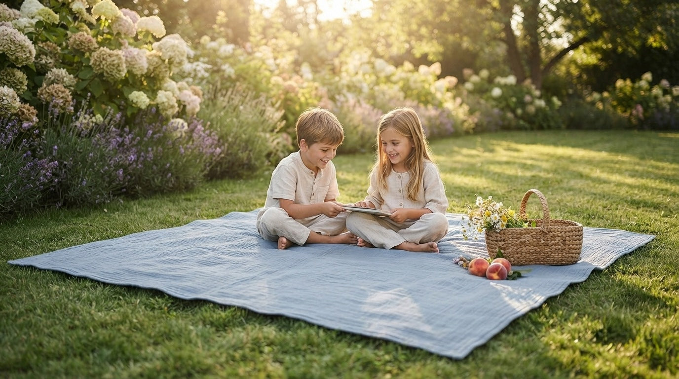 Muslin Blanket 150x200 cm 100% Cotton Double Gauze Soft Premium For Beach Manufacturer code koc muślin
