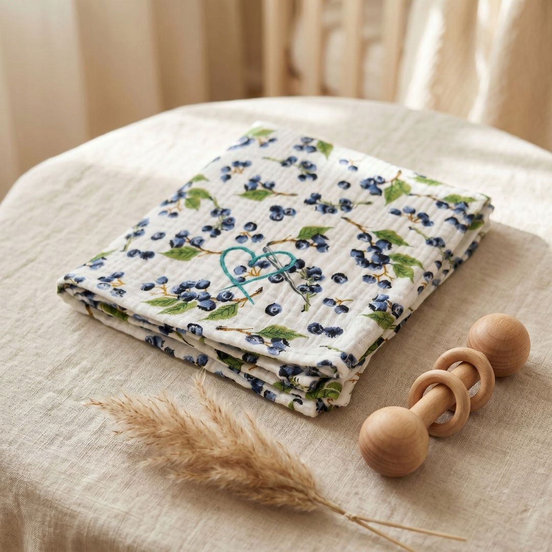 Muslin Diaper 100x70 cm Swaddle Double Gauze Forest Berries Packaging status original