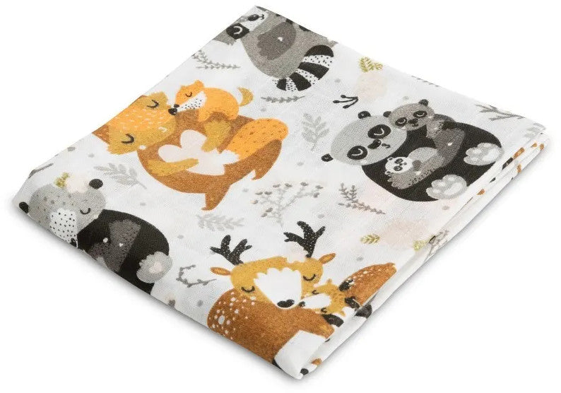 Muslin Diaper 40x40 Raccoon Szymex