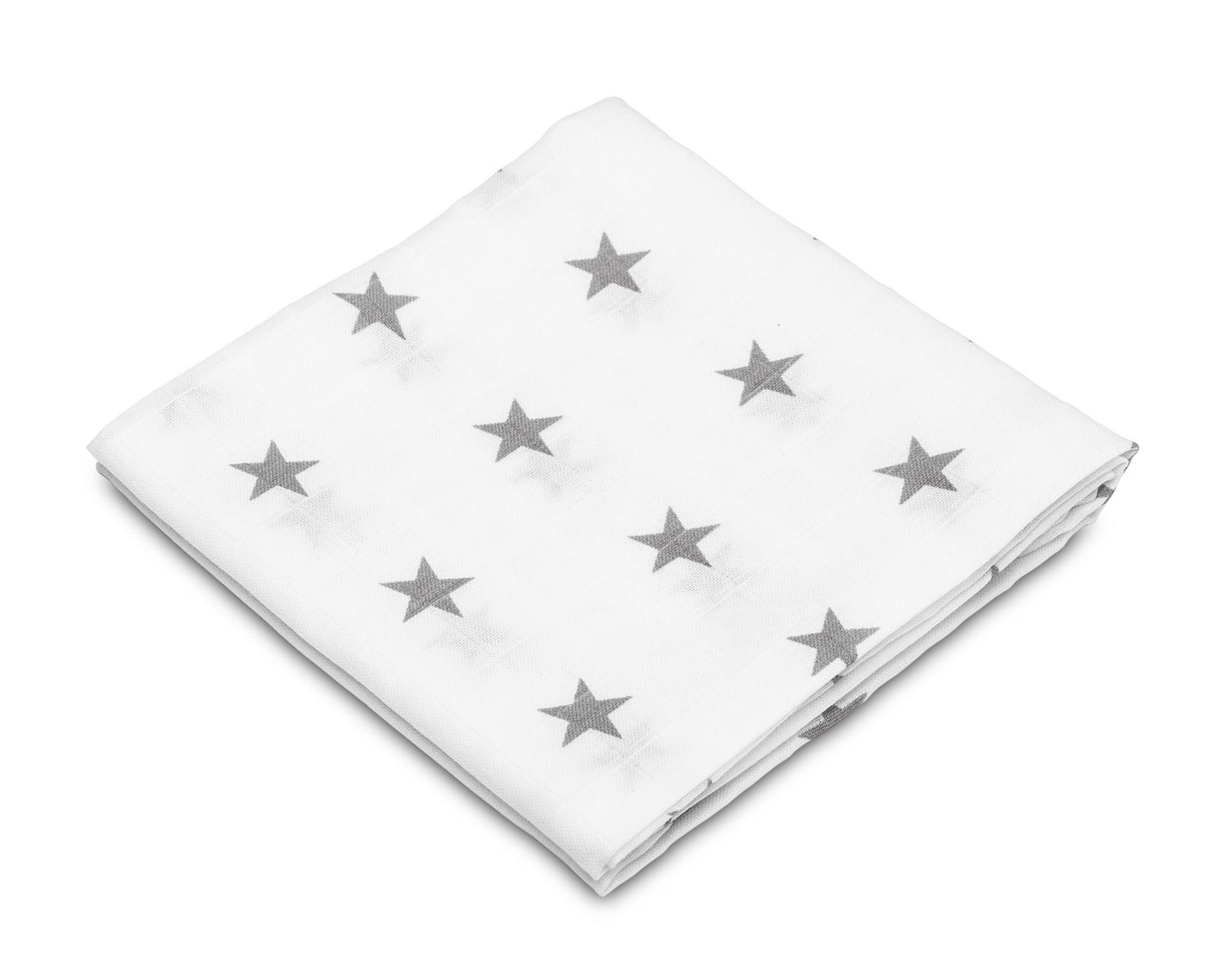 Muslin Diapers Muslin Diaper 80x80 Stars Grey Szymex