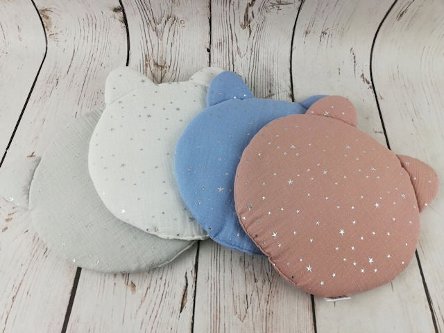 Muslin Teddy Bear Pillow with ears
