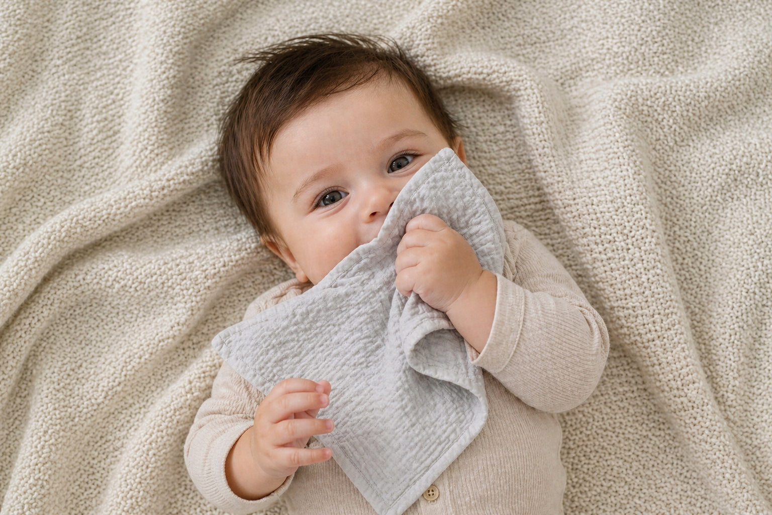 Muslin diaper 30x30 cm, downpour, handkerchief- grey Manufacturer code PROD-MUS-30X30