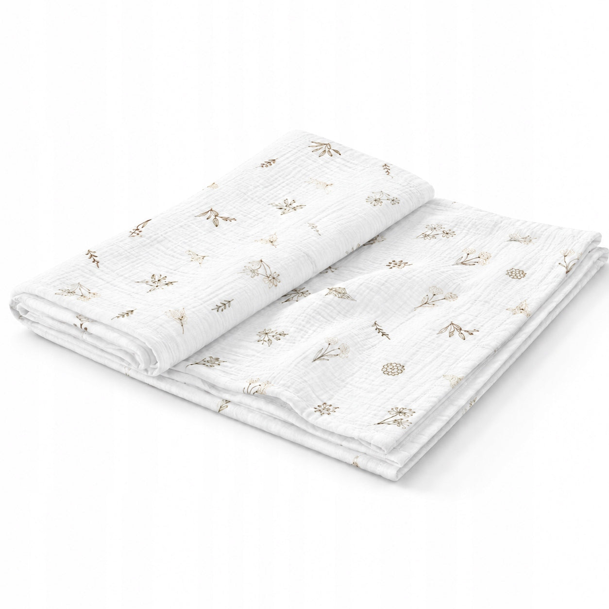 Muslin diaper 60x60,– boho flowers, 100% cotton