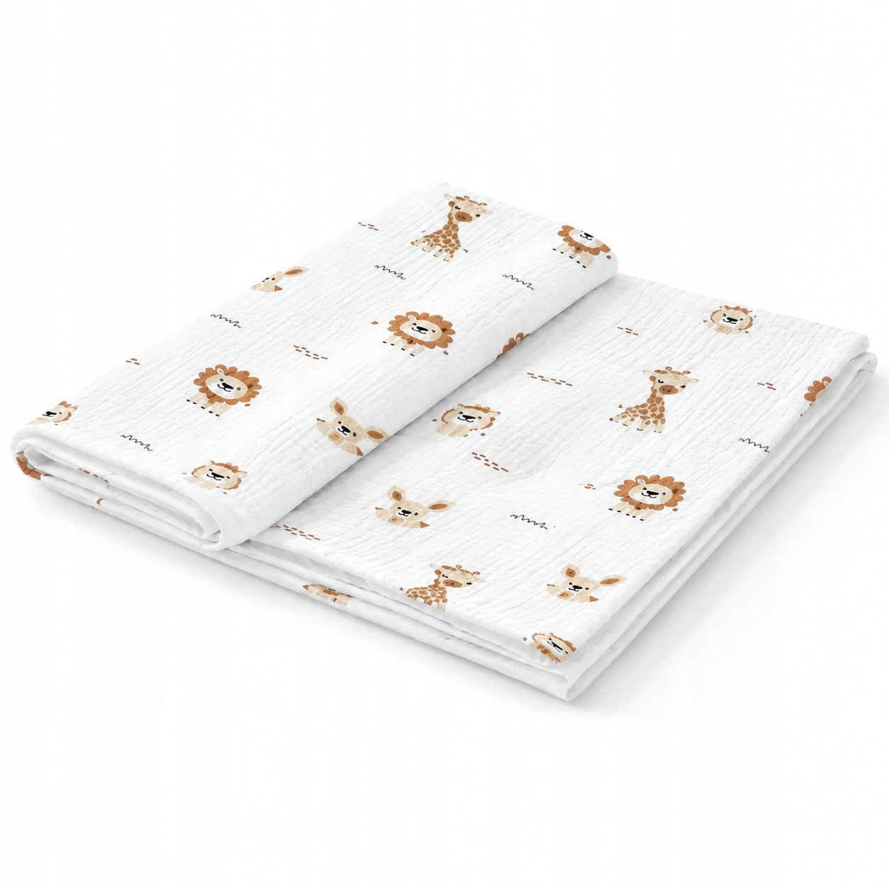 Muslin diaper 60x60,– mini zoo, 100% cotton