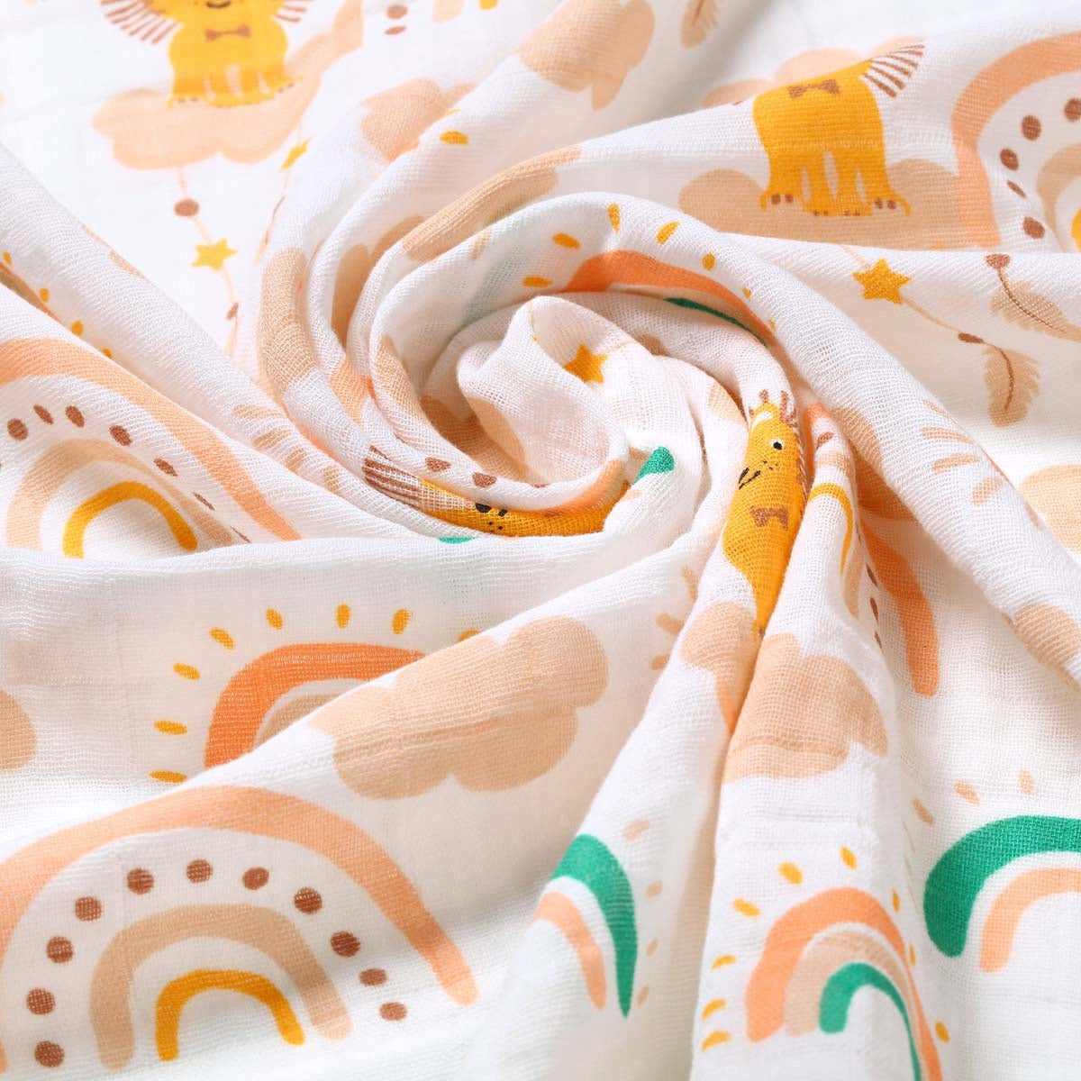 Muslin diaper Babyono 3 pcs. - 70 x 70 cm - shades of beige Manufacturer code 348/08