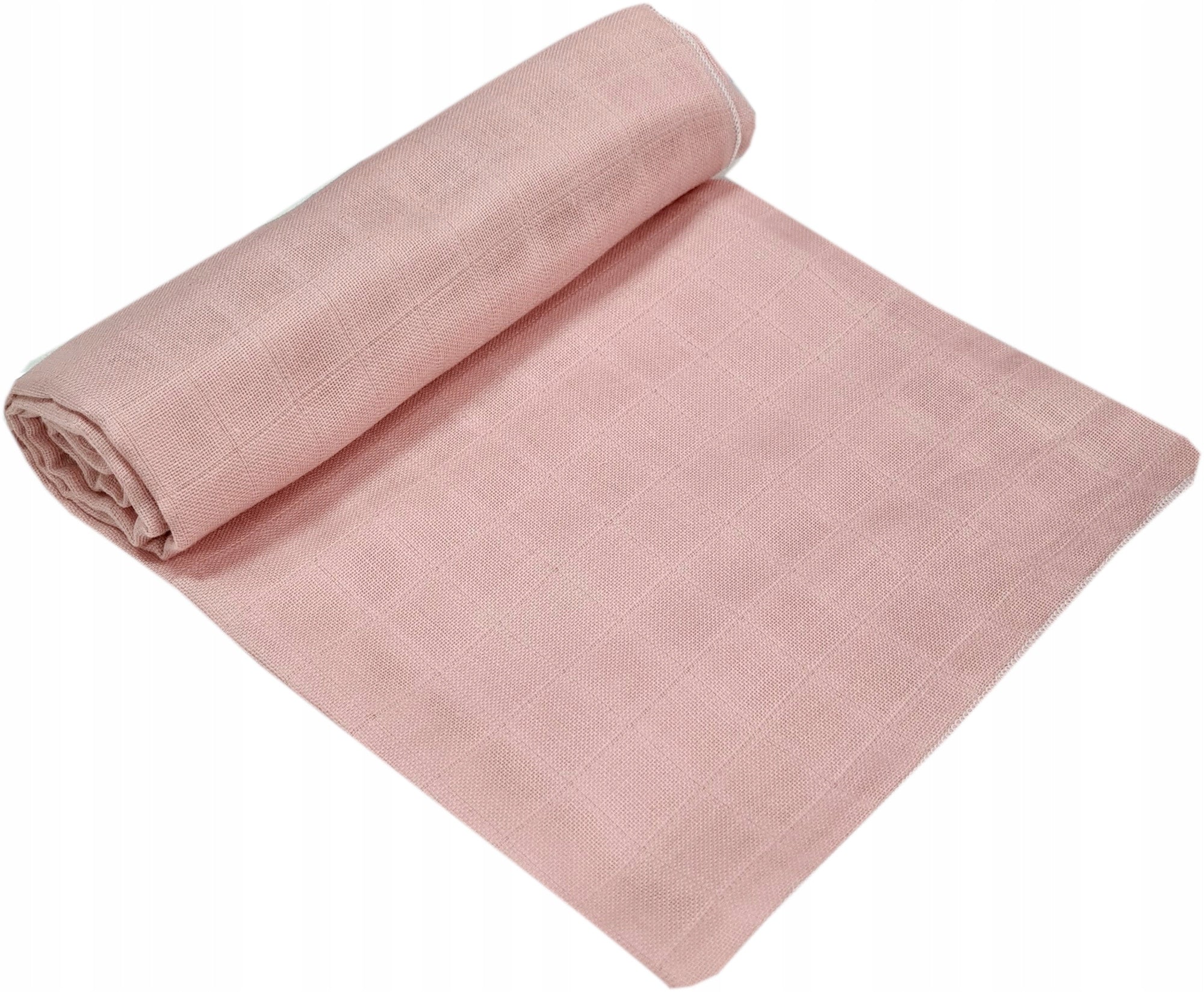 Muslin diaper with patterns 70x70 cm POWDER PINK