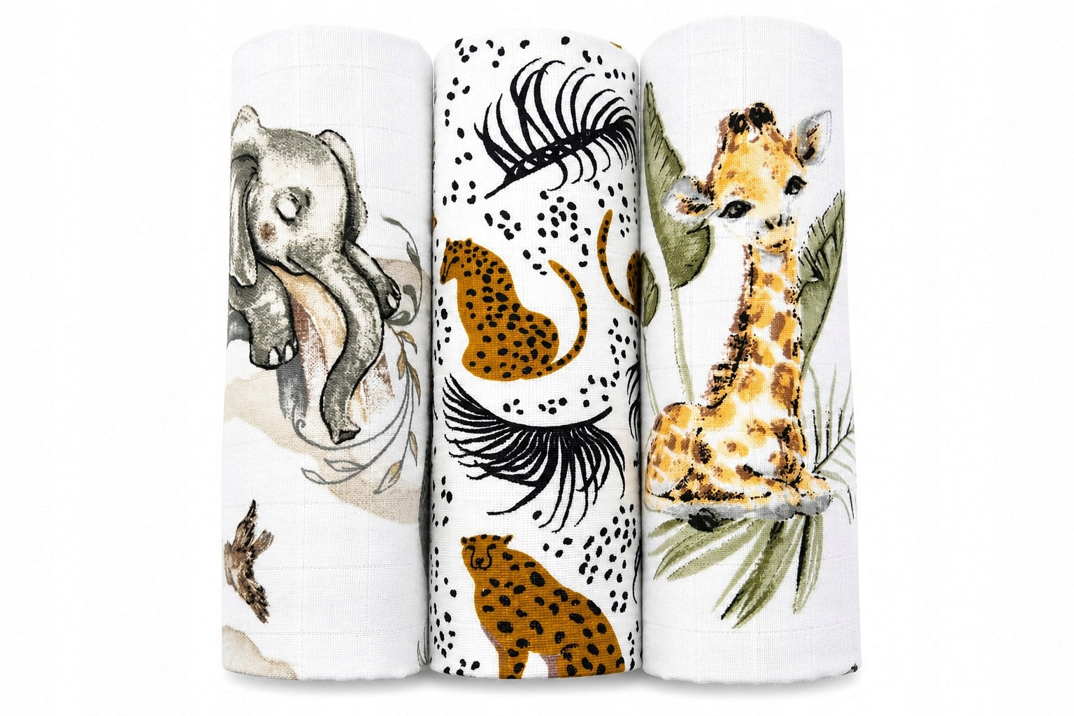 Muslin diapers 3 pcs PREMIUM DIAPERS 60x80cm POLISH PRODUCT - 2033