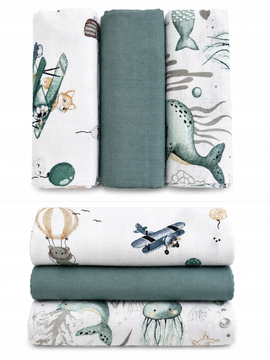 Muslin diapers 3 pcs PREMIUM DIAPERS 60x80cm POLISH PRODUCT - 2057 Packaging status original