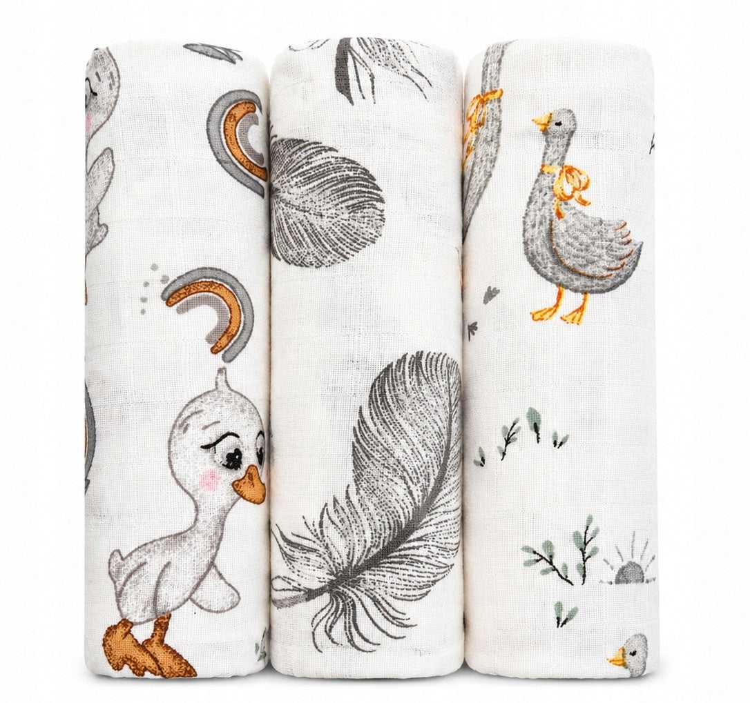 Muslin diapers 3 pcs PREMIUM DIAPERS 60x80cm POLISH PRODUCT - 2101