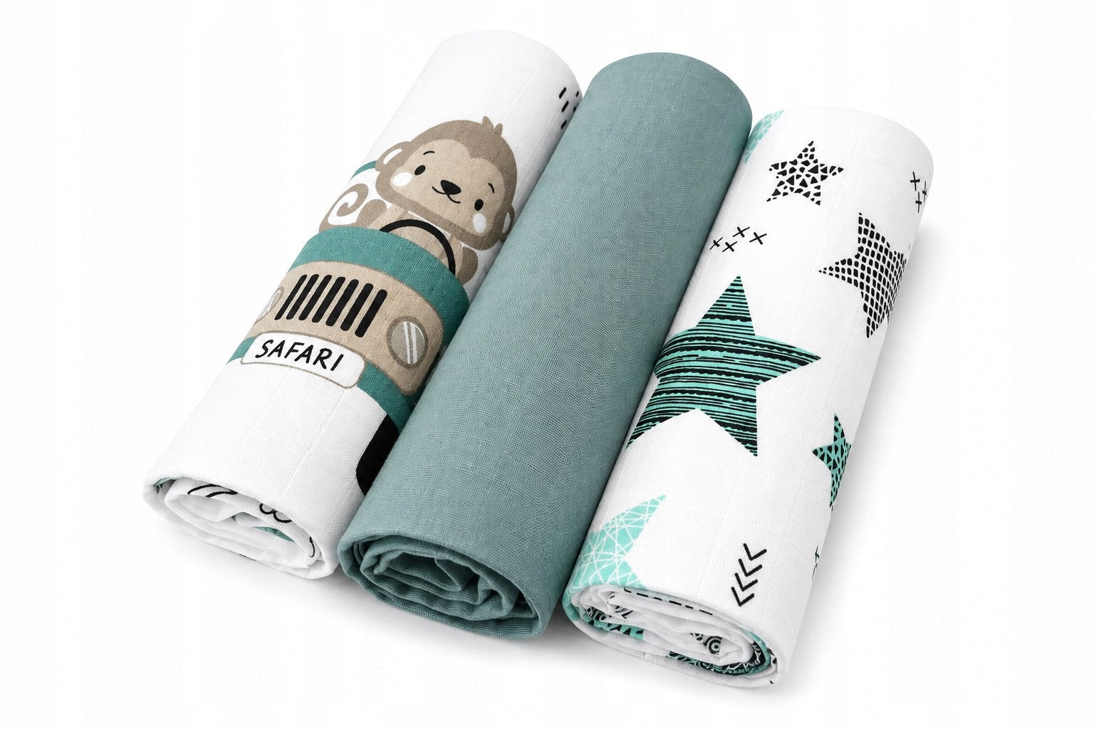 Muslin diapers 3 pcs PREMIUM DIAPERS 60x80cm POLISH PRODUCT - 2118 Packaging status original