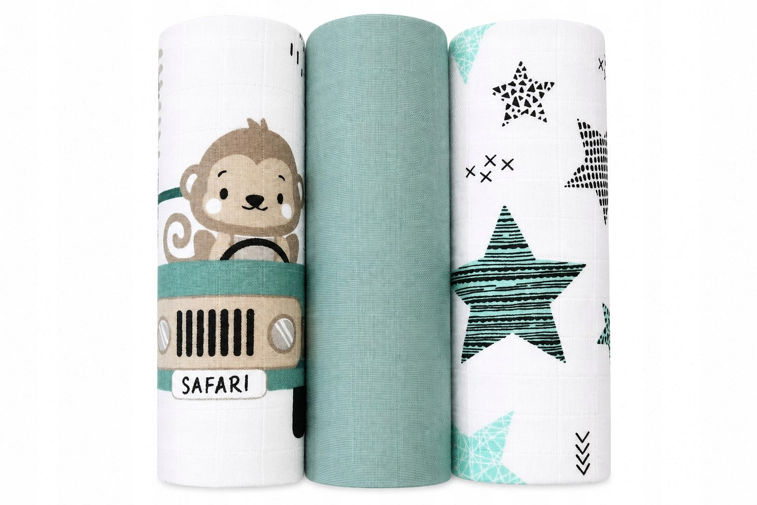 Muslin diapers 3 pcs PREMIUM DIAPERS 60x80cm POLISH PRODUCT - 2118