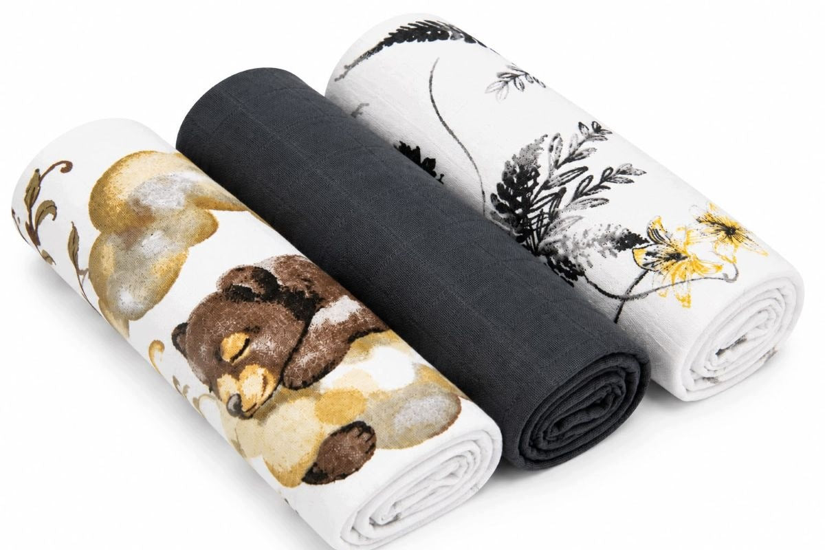 Muslin diapers 3 pcs PREMIUM DIAPERS 60x80cm POLISH PRODUCT - 2392 Packaging status original